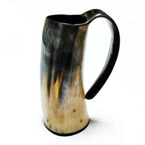 Handmade Wolf Carved Horn <b>Beer</b> Mug Vintage Design For Adults Gift - Product Image 1