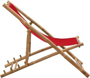 Chaise de salle à manger en bambou écologique, chaise pliante, chaise longue de plage en toile, chaise longue de jardin réglable pour l'extérieur - Product Image 5