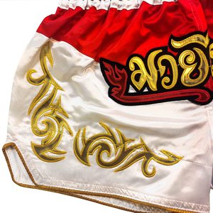 Pantalones cortos de Muay Thai de alta calidad, tela satinada, logotipo personalizado, transpirables, ligeros, cintura elástica, ropa de gimnasio para hombres y mujeres - Product Image 6