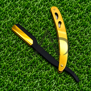Rasoir de barbier à lame interchangeable Black Gold, lame en acier inoxydable, lame métallique tranchante, rasoir de toilettage pour hommes - Product Image 6
