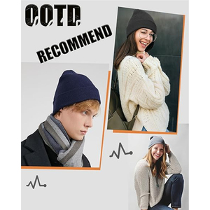 60 Colors Knitted Beanies Manufacturer <b>Skull</b> <b>Cap</b> Custom Logo Embroidery Winter Cuffed Thick Knit Hats Beanie for <b>Men</b> Women - Product Image 4