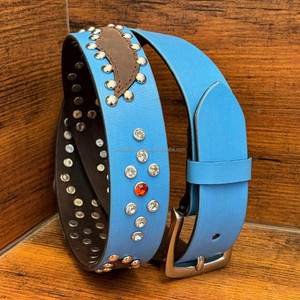 Nouvel arrivage de ceinture en cuir pleine fleur à rivets design de mode ceinture de jean pour femme ceinture en cuir véritable avec boucle ardillon en alliage de zinc - Product Image 5