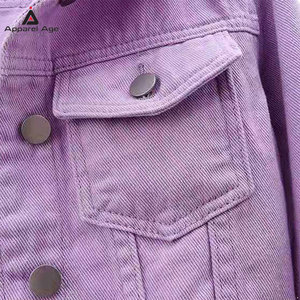 บริการ OEM เสื้อแจ็คเก็ตยีนส์ครอปผู้หญิงคุณภาพสูง ออกแบบตามสั่ง เสื้อแจ็คเก็ตยีนส์ดีไซน์ใหม่สำหรับผู้ชาย - Product Image 3