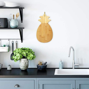 Planche à découper en bois en forme d'ananas, décorative, pour la préparation et le service des fruits, des fromages et des légumes en cuisine - Product Image 2