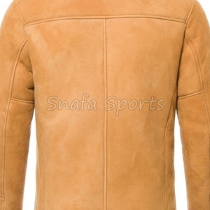 Custom Men's Winter <b>Jacket</b> Faux Fur <b>Shearling</b> Collar Classic Aviator <b>Bomber</b> Style Genuine Pure Leather Men's <b>Jackets</b> - Product Image 5