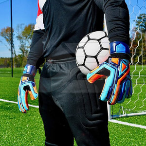Gants de gardien de but en cuir pour sports de plein air professionnels, respirants, antidérapants, imperméables, logo imprimé - Product Image 6