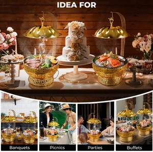 ถาดอุ่นอาหารสแตนเลสพรีเมียมพร้อมฝาปิดสำหรับบุฟเฟ่ต์ ราคาดีที่สุด - Product Image 6