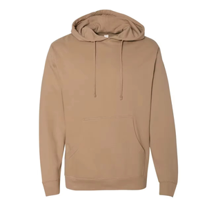 Sudadera con Capucha para Hombre, Color Negro Sólido, Resistente al Viento, 220g, Forro Polar, 100% Algodón, Informal, Otoñal, Tejida - Product Image 6