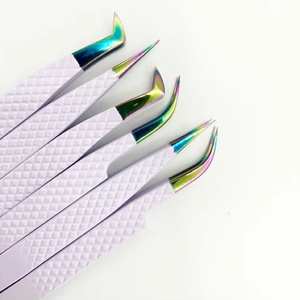 Juego de Pinzas Profesionales Sostenibles Multicolores para Extensión de Pestañas, 10 mm, Acero Inoxidable Afilado, Antimagnéticas, Puntas para Recoger - Product Image 5