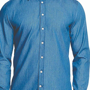 <b>Mens</b> Denim Shirt Oversized <b>Fit</b> Long Sleeve Washed Cotton <b>Jean</b> Top Button Closure Drop Shoulder Casual Street Style Wholesale <b>Men</b> - Product Image 6