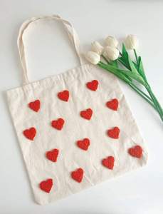 Sac fourre-tout en toile de coton brodé, sac à bandoulière tendance, sac de courses réutilisable, sac de plage, sac de voyage, sac de courses - Product Image 4