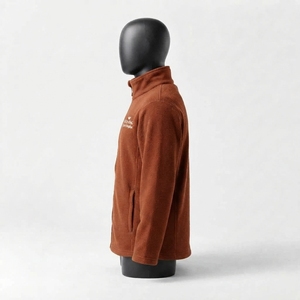 Customized <b>Mens</b> Lightweight Full Zip Stand Collar Soft Polar Fleece Front Winter Outdoor Casual Zipper <b>Jacket</b> - Product Image 3