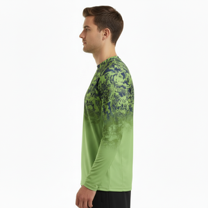 Camiseta de Pesca Personalizada de Manga Larga con Estampado, Tallas Grandes, 100% Poliéster, Secado Rápido, Protección Solar, Venta al Por Mayor, Alta Calidad - Product Image 3