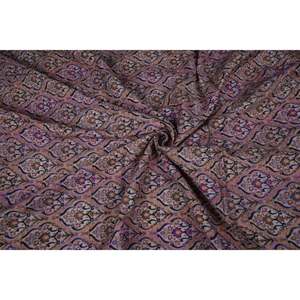 ผ้าไหมลายดอกลาเวนเดอร์ปักลายดามัสก์ ขนาดกว้าง 44 นิ้ว ขายเป็นหลา - Product Image 1