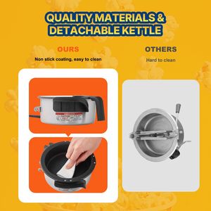 Máquina para Hacer Palomitas de Maíz de Mesa de 480W, Olla de 4 Oz y 3 Cucharas, Incluye Máquina para Hacer Palomitas de Maíz de 1.5 Galones por Lote para Noche de Cine - Product Image 6