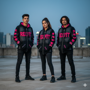 เสื้อฮู้ดดี้มาใหม่ ขายดี งานปักโลโก้แบบดิสเทรส สตรีทแวร์ ขายส่ง คุณภาพสูง เสื้อฮู้ดดี้ซิปแบบซันเฟด - Product Image 1