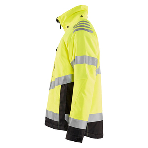 Wholesale <b>Hi</b> <b>Vis</b> Winter Work Wear Safety Jacket <b>Orange</b> Black Color 100% Polyester Men's Safety Jacket With <b>Hoodies</b> And Pocket - Product Image 3
