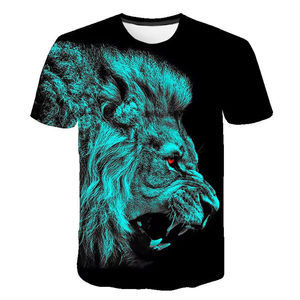 T-shirt pour homme avec impression photo de lune, manches courtes, col rond, coupe décontractée, 100% polyester, impression numérique - Product Image 5