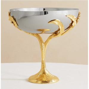 Grand saladier en laiton de grande capacité, design artisanal, forme irrégulière, pour servir des aliments, des salades, des fruits et des en-cas - Product Image 6