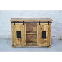 Buffet moderne en bois de manguier massif de style industriel multi-tiroirs Jupiter portes coulissantes meubles de maison pour cuisine salon