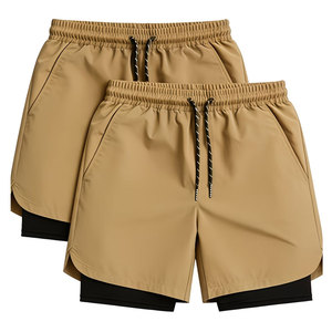 Nueva Llegada, Conjunto de 2 Piezas, Pantalones Cortos Deportivos 2 en 1 para Hombre, con Múltiples Bolsillos, de Secado Rápido, para Deportes y Fitness - Product Image 5