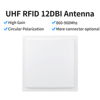 Antenne RFID 12dBi Boîtier ABS Étanche Longue Portée UHF Polarisation Circulaire Extérieur ISO 18000-6C Distance de Lecture 0-20m