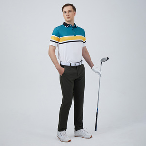 Nueva Llegada, Camisetas de Golf de Manga Corta para Hombre, con Logotipo Personalizado OEM, Impresión Digital, Secado Rápido, Colores Lisos - Product Image 1