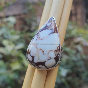 Anillo hecho a mano de Plata de Ley 925 sólida, joyería de caballo de piedras preciosas chapada en oro clásico para boda o fiesta - Product Image 6