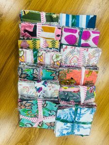 100% Cotton Kantha Scrap <b>Strips</b> Made Recycled 2.5 Inch Washable Printed Cotton <b>Fabric</b> Sewing Craft DIY Home Decor Textile Art - Product Image 4