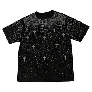 Camisetas brillantes Y2K para hombre, camisetas gráficas de manga corta, ropa de calle retro de los años 2000, camisetas informales con cuello redondo, estética brillante - Product Image 1