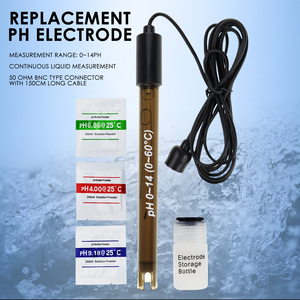 Électrode pH de qualité supérieure, longueur 200 cm, avec poudre d'étalonnage, connecteur de câble BNC pour la mesure continue des liquides - Product Image 2