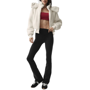 New arrival Women's Foxy Sherpa Jacket Removable Hood Teddy Fleece Zip Up Winter Coat Plush Sherpa premium Outerwear Custom OEM - Product Image 5