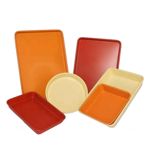 Utensilios para hornear antiadherentes, bandeja para galletas de 10x15 pulgadas. Utensilio para hornear de color rojo con buen rendimiento de desmoldeo - Product Image 6