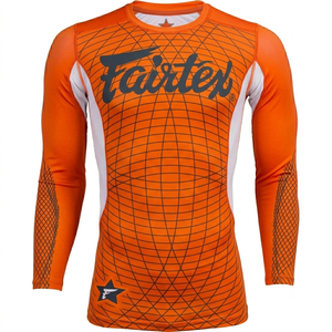 <b>Mens</b> Long Sleeve Sports <b>Compression</b> Tee Geometric Print Fitness Workout Performance Apparel - Product Image 3