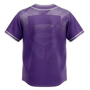 Professional Baseball Jersey Top With Button Front Closure Moisture Wicking Custom Team Shirt For Outdoor Sports Activities - Product Image 2