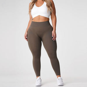 Women's High Waist Full Length Pink Leggings Seamless Stretch Breathable Push Up Sporty Style <b>Tummy</b> <b>Control</b> Shapewear - Product Image 5