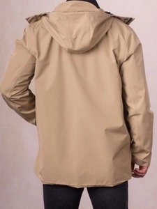 Impermeable con Capucha Derwent Beige para Hombre - Product Image 2