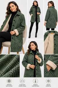 Manteau d'hiver long uni pour femme avec bouton unique – Vêtement d'extérieur élégant et chaud, coupe moderne, protection confortable pour la mode hivernale - Product Image 5