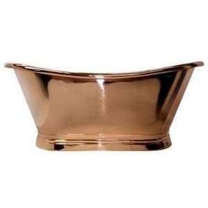 Bañera de Cobre Antigua con Acabado Pátinado, Bañera Independiente de Cobre con Tapa Enrollable, Bañera de Cobre con Acabado Antiguo - Product Image 5