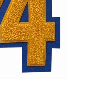 Colorful Chenille Embroidered Eco-Friendly Resin <b>Sew</b>-<b>On</b> <b>Patch</b> Nonwoven Felt Applique Multi-Shape English Letter Design Cloth - Product Image 2