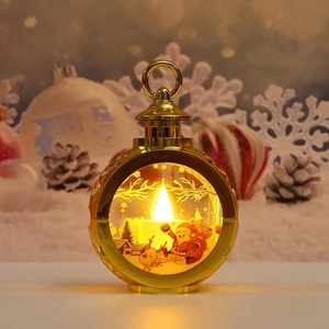 Santa Christmas <b>Lantern</b> Antique Bronze Finish LED Globe Round Shape For Festive Home Decoration & Winter Tabletop Display - Product Image 2