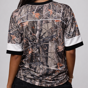 Maillots de football américain camouflage par sublimation en gros, t-shirts de football unisexes en mesh respirant et léger, marque privée OEM - Product Image 6