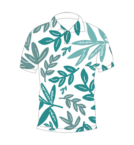 เสื้อโปโลพิมพ์ลายใบไม้เขตร้อนสำหรับผู้ชาย เสื้อแขนสั้นลำลองสำหรับฤดูร้อน เสื้อคอปกติดกระดุม ระบายอากาศได้ดี น้ำหนักเบา - Product Image 1