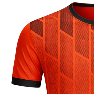 Camiseta de Fútbol Lyon Naranja y Negra, Ligera, Transpirable, que Absorbe la Humedad, Uniforme Deportivo para Entrenamiento - Product Image 4