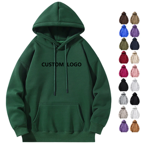 Sweat-shirt à capuche noir pour femme, 100% coton, tricoté, pull-over, vêtement d'automne, couleur unie, coupe classique avec poches - Product Image 6