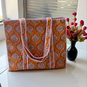 Bolsa de Maquillaje Artesanal para Mujer, Estilo Vintage, con Cierre, Ecológica, Gran Capacidad, Asa Suave, Diseño Floral Original, Acolchada, Estilo Exótico - Product Image 1