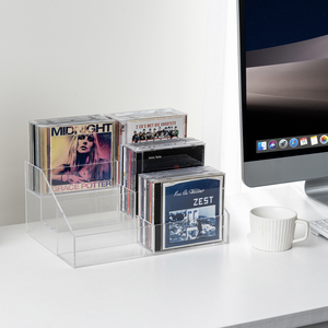 Mypift ชั้นเก็บซีดีอะคริลิคใส3ชั้นสำหรับ Amazon สินค้าร้อนขาตั้งจอแสดงผลแบบเรียงซ้อนกัน36แผ่น - Product Image 4