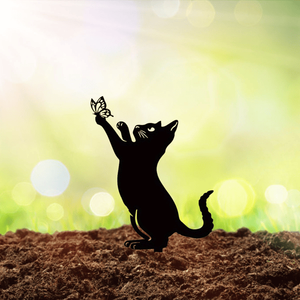 CIFbuy Scultura Minimalista Gatto in Ferro Nero per Esterni Giardino Patio Prato Decorazione TikTok per Servizio Ritiro Temu - Product Image 4