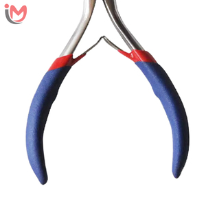 High Quality Durable Stainless Steel Blue Hair Extension Pliers Non-slip <b>Silicone</b> Handle Micro Links Rings <b>Beads</b> - Product Image 4