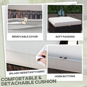 2 Pouf da Esterno in Vimini per Arredamento da Giardino - Product Image 6